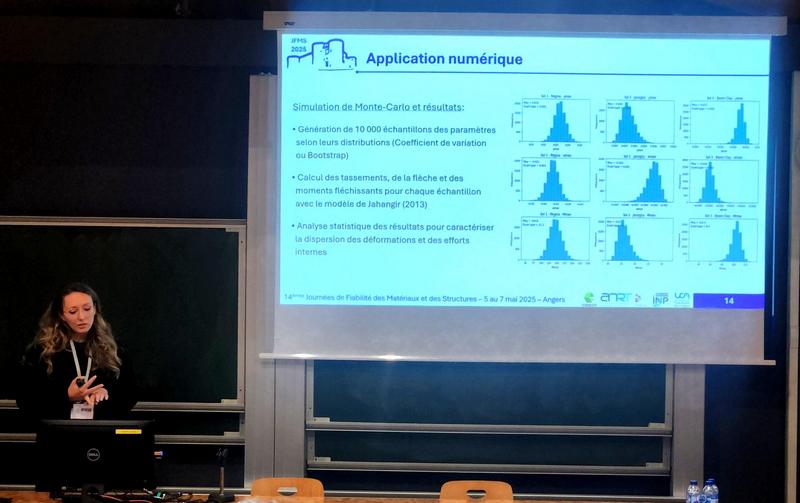 Mathilde Lefebvre présente son modèle prédictif sur le retrait-gonflement des argiles aux JFMS 2025