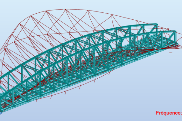 MetallicBridgeVibrationMode Vibration mode of a metallic bridge