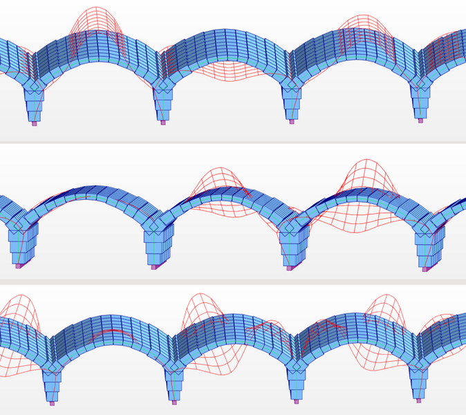modes de vibration d'un pont